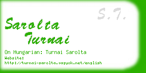 sarolta turnai business card